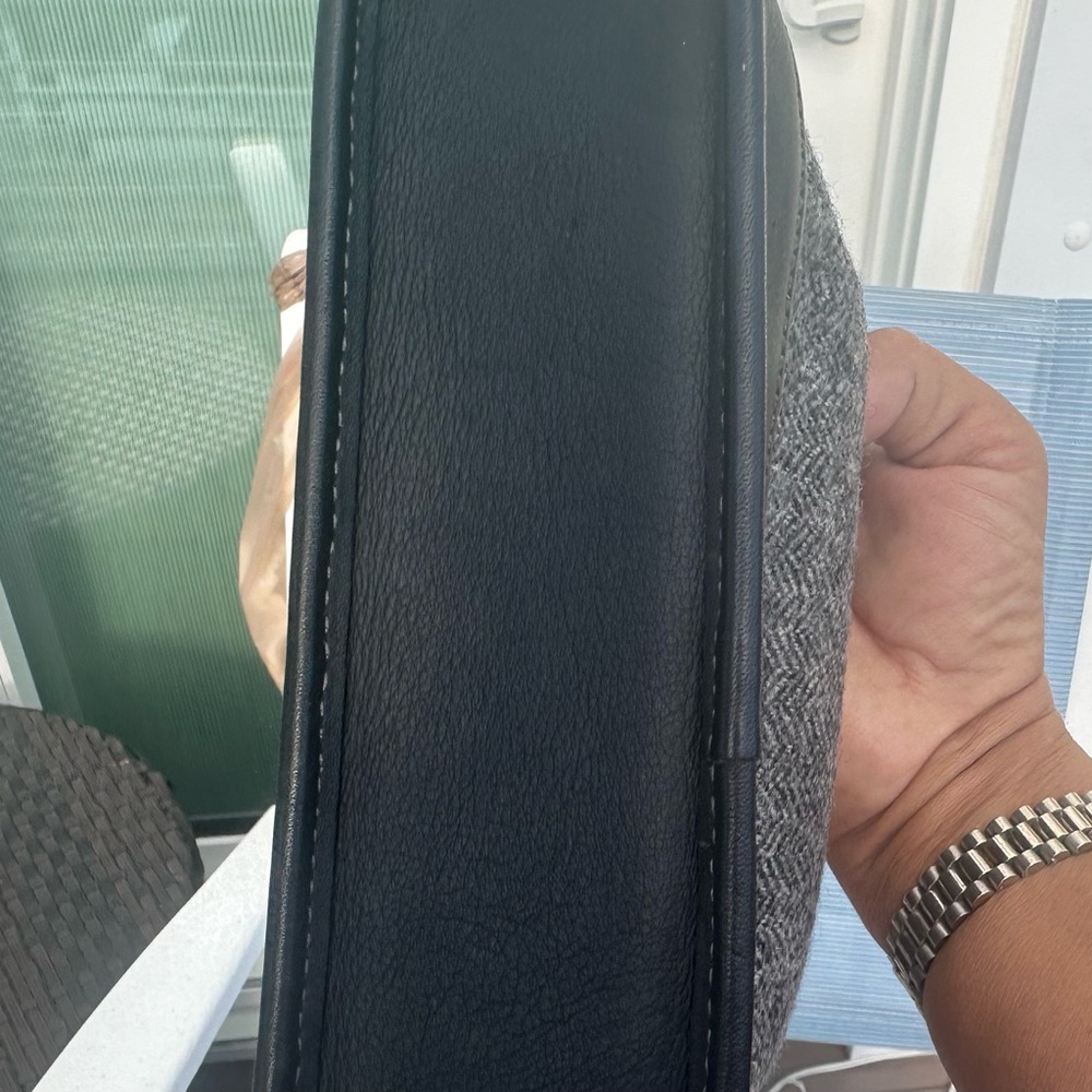 Coach Black and Gray Herringbone Mini Shoulder Bag - Picture 12 of 15